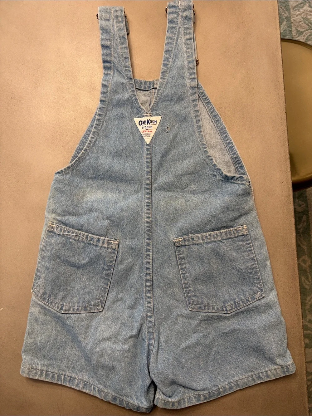 OshKosh B'gosh Light Blue Denim Short Overalls